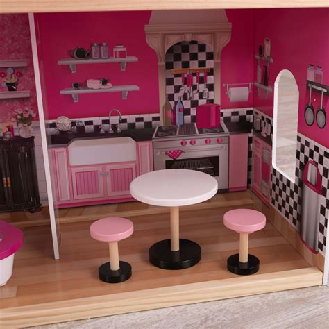 Buy KidKraft Bonita Rose Wood Dollhouse, over 3 feet Tall, with 7 ...