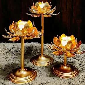 Buy Lotus Golden Urli Candle Stand with Floating Diya | Urli Bowl ...