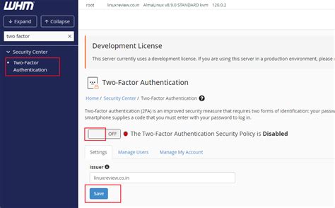 Enable Two Factor Authentication 2FA on WHM and Cpanel - Diadem ...