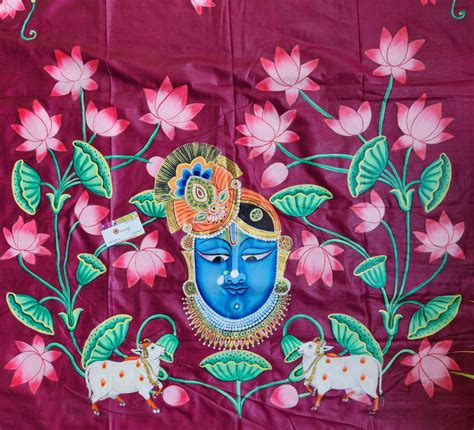 sreenathji saree pichwai saree wedding shopping sarees pink saree ...