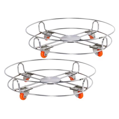 Stainless Steel Gas Cylinder Trolley with Wheels LPG Cylinder Roller S ...