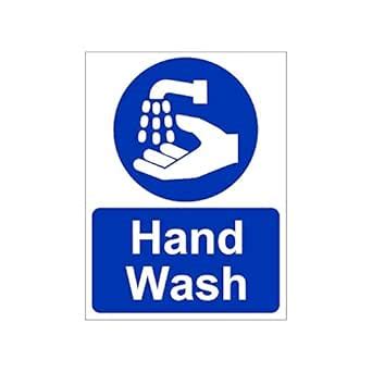 Clickforsign SIGN18-M-1-2x Hand Wash Sign Board for Walls and Doors ...