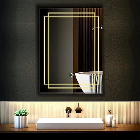 Buy AR-RAHMAAN CREATIONS Rectangular Modern Design Led Mirror with ...