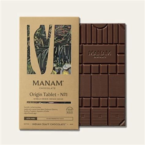 Manam Chocolate Single Origin India Series Tablet No. 1-45% Milk, 80g ...