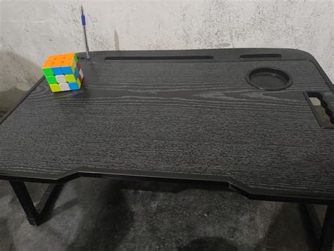 Foldable Wooden Mini Laptop Table for Bed, Smart Study Table with ...