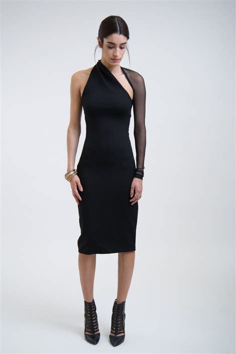 black one shoulder dress