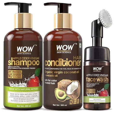Buy WOW Skin Science Apple Cider Vinegar Shampoo with WOW Skin Science ...