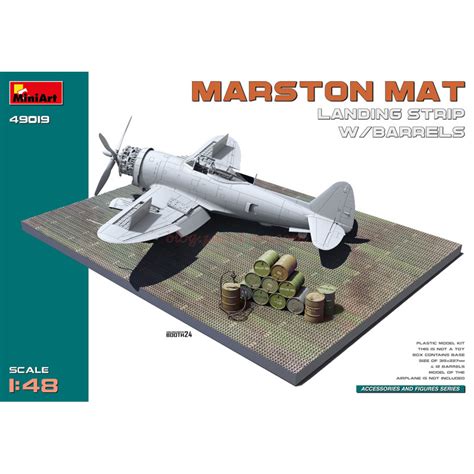 Miniart Models - Pista de Aterrizaje Marston Mat con Barriles, Escala 1 ...