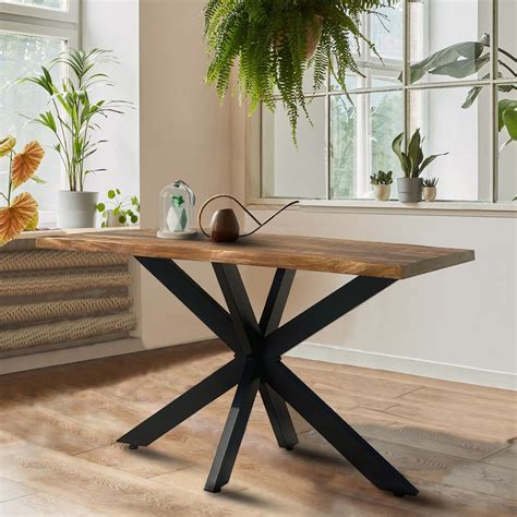 Carrow 140cm Mango Rectangular Dining Table for 4-6 People | Roseland