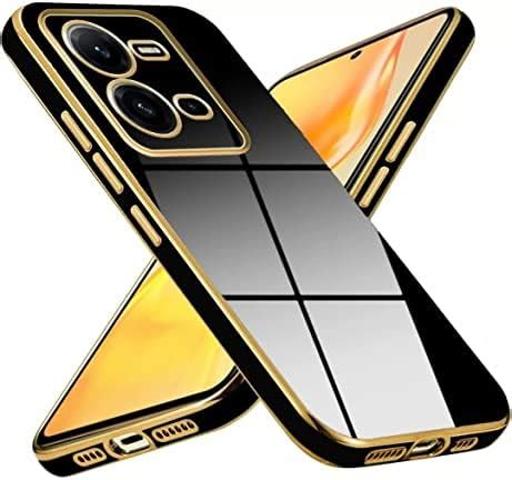 ALFA URBAN Silicone 6D Chrome Back Cover Case For Vivo V25 5G(Gold ...