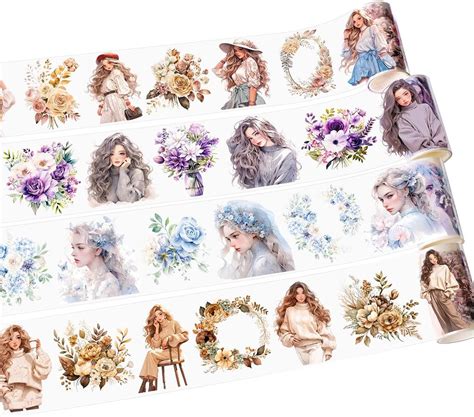 FunBlast Washi Tape Set - 100 Pcs Designer Decorative Masking Tapes ...