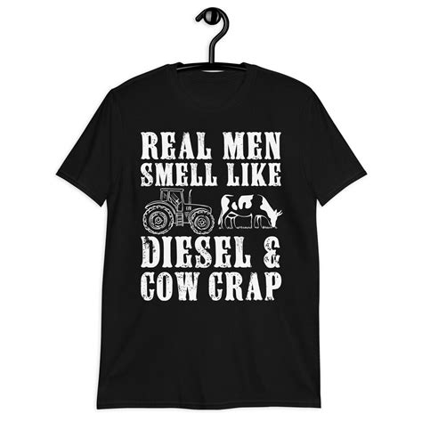 Real Men Smell Like Diesel and Cow Crap, Funny Cow Shirt, Tractor Tshirt, Cow Farmer Gifts ...