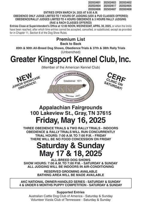 89th & 90th All-Breed Dog Shows, Obedience Trials & 37th & 38th Rally ...