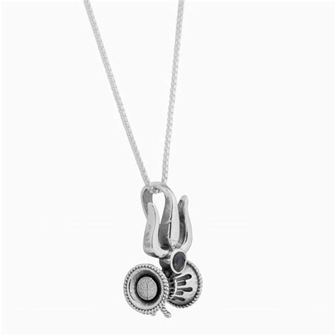 Lord Shiva Pendant in Sterling Silver with Iolite semi-precious stone ...