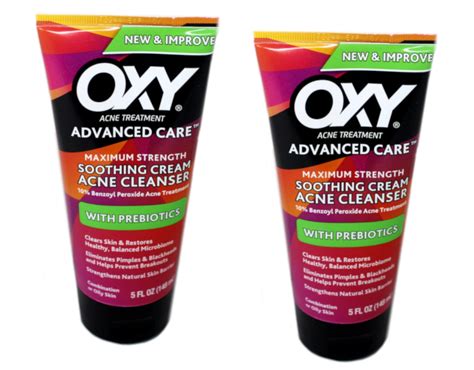 2 Pack - Oxy Acne Treatment Advanced Care Soothing Cream Acne Cleanser ...