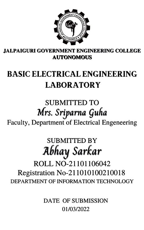 Bee Lab Ex 14 Abhay Sarkar 21101106042 - Electronics Engineering - Studocu