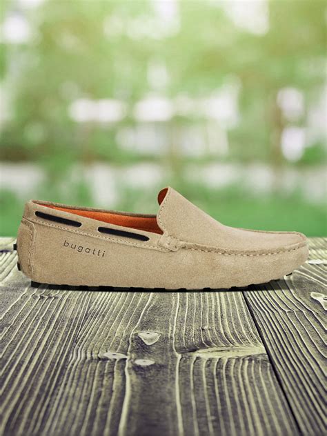 bugatti Manfield Taupe Premium Leather Casual Slip-Ons – bugatti Shoes ...