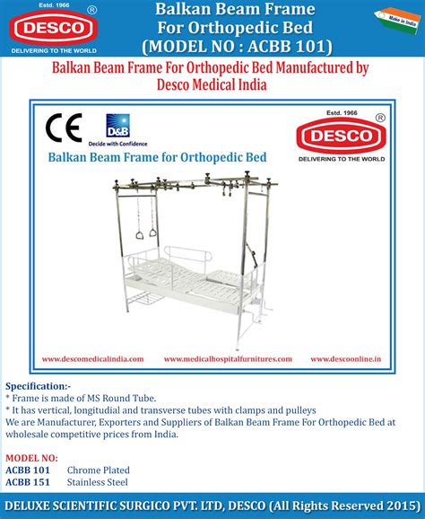 Balkan Beam Frame for Orthopedic Bed Manufacturer India | DESCO