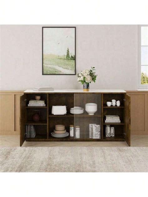 Modern Wooden Side Cabinets With Glass Doors For Dust-Free Display ...