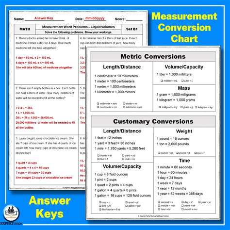 Measurement Word Problems Worksheets - Liquid Volumes - ExperTuition