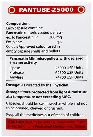 Pantube 25000 Capsule 10 - Uses, Side Effects, Dosage, Price | Truemeds