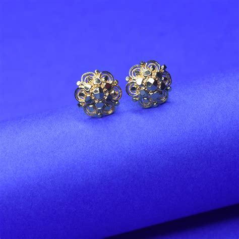 Premium 24K Gold Plated Bridal Stud Earrings Indian Wedding | Asp ...