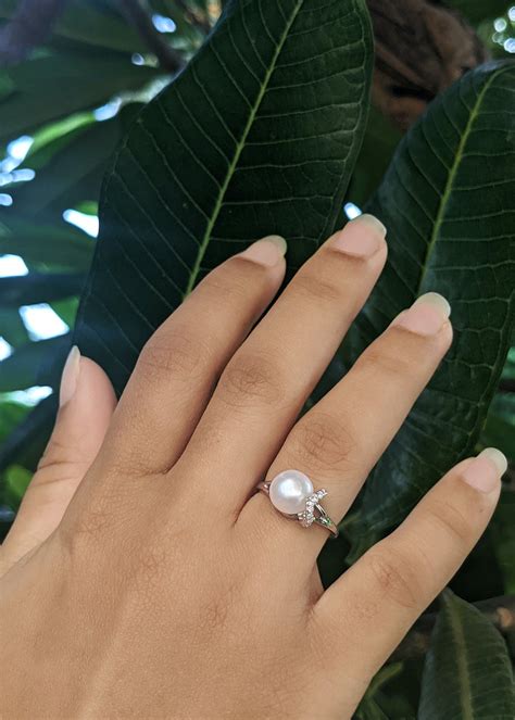 Get White Freshwater Pearl Ring in 925 Sterling Silver at ₹ 1629 | LBB Shop