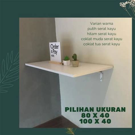 Jual Meja Dinding Kerja Portable Minimalis Request Engsel 3 100 x 50cm ...