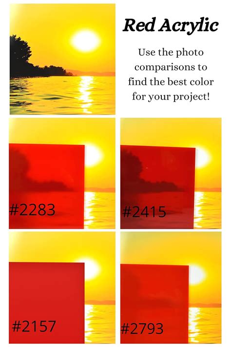 Buy BuyPlastic 2415 Red Translucent Colored Acrylic Plexiglass Sheet ...