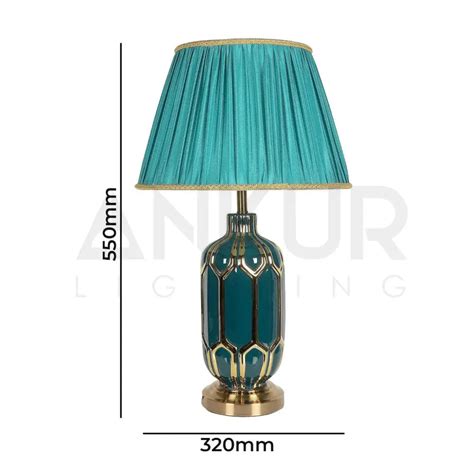 ANKUR BLEEN CERAMIC TABLE LAMP BEDSIDE LAMP at the lowest price in India.