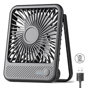 Koonie USB Desk Fan, Strong Wind Ultra Quiet Small Personal Fan with ...