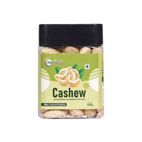 Nutriorg 100% Natural and Premium Whole Cashew Nuts |High Fiber ...