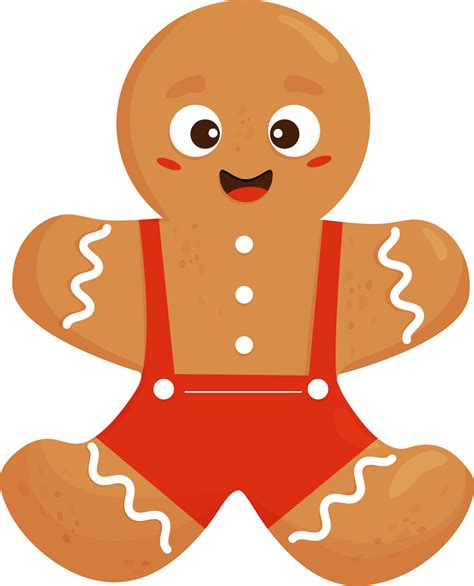 cute Christmas gingerbread man 12872920 PNG