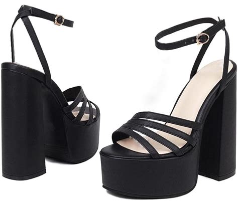 Buy JM LOOKS Women Fashion Stylish Block Heel Sandals Open Toe Ankle ...