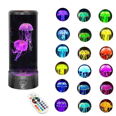 Lightahead LED Jellyfish Aquarium Lamp Round with 18 LEDs & Vibrant ...