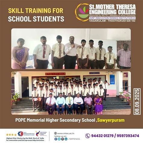 School Skill | News & Events | St. Mother Theresa Engineering College ...