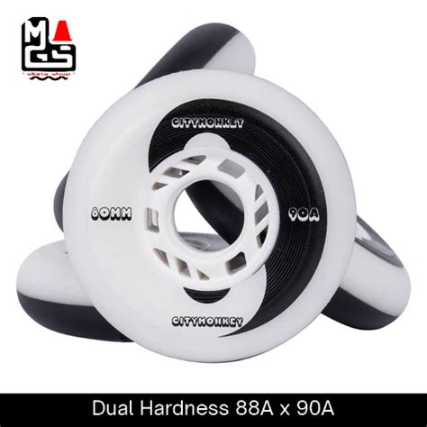 Jual Roda sepatu roda karet merk city monkey tipe yin yang - 80mm - Kab ...