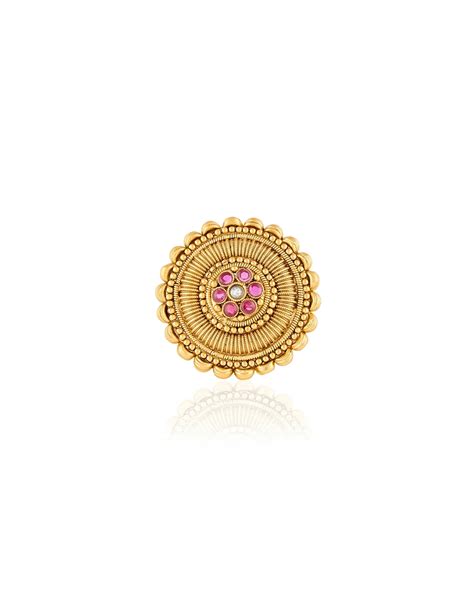 Temple Wheel Statement Ring – indinoor