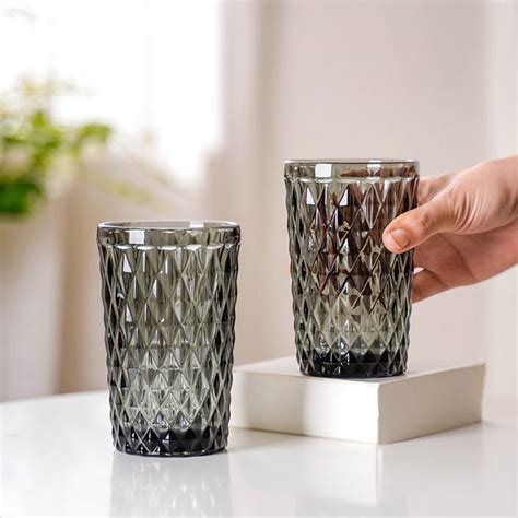 Grey Juice Glass Set of 4 Online - Premium Tumbler | Nestasia