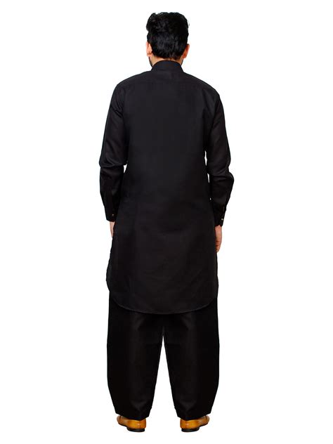 Pro Ethic Men's Kurta pajama set - Solid | Cotton | Black | (A-116)