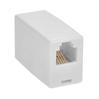 RJ11 Modular Telephone Inline Coupler Reverse, White : Amazon.in ...