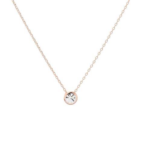 Aaishwarya Elegant Rosegold Plated Minimal Chain With Zircon White ...