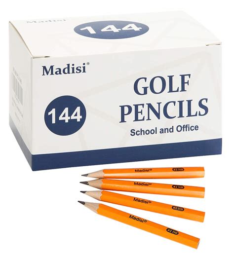 Madisi 144 Count #2 HB 3.5" Mini Pre-Sharpened Golf Pencils : Amazon.in ...