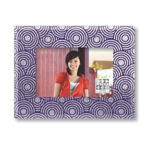 Sixtrees Silver Glitter Glass Luxury Frame, 4 by 6-Inch, Purple ...