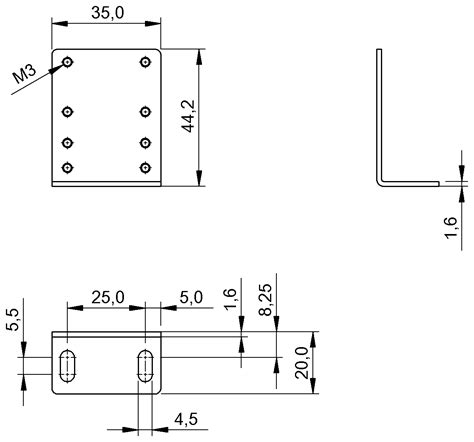 BAM00U9 (BOS 5-HW-5) Mounting bracket for photoelectric sensors ...