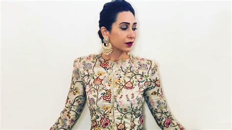 Karisma Kapoor’s long Anamika Khanna jacket is a great alternative to ...