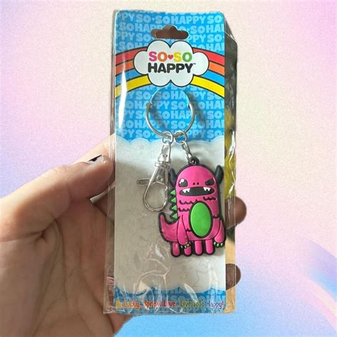 So so happy monster taco keychain Vinyl keychain... - Depop