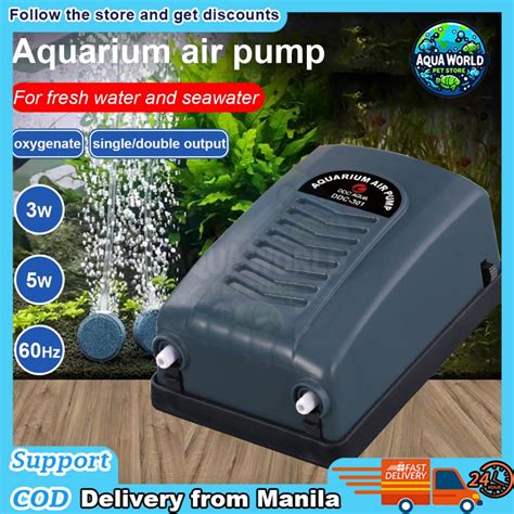 Air Pump Oxygen oxygen for aquarium 60HZ Dual Air Pump Aquarium Fish ...