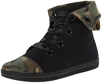 Buy Dr. Martens Women's Chiswick 5 Eye Fold Down Boot,Black/Green,9 UK ...