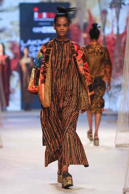 Buy Multi Color Cotton Silk Satin Abstract Shawl Collar Kai Patchwork ...